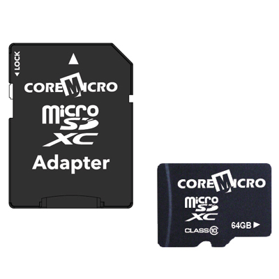 CoreMicro 64GB micro SDXC CL10 w/ Adapter